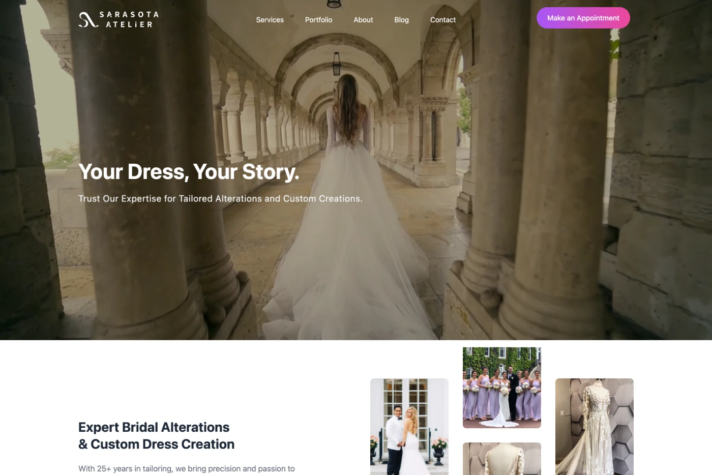 Sarasota Atelier website. Local business web design Sarasota by Website SRQ